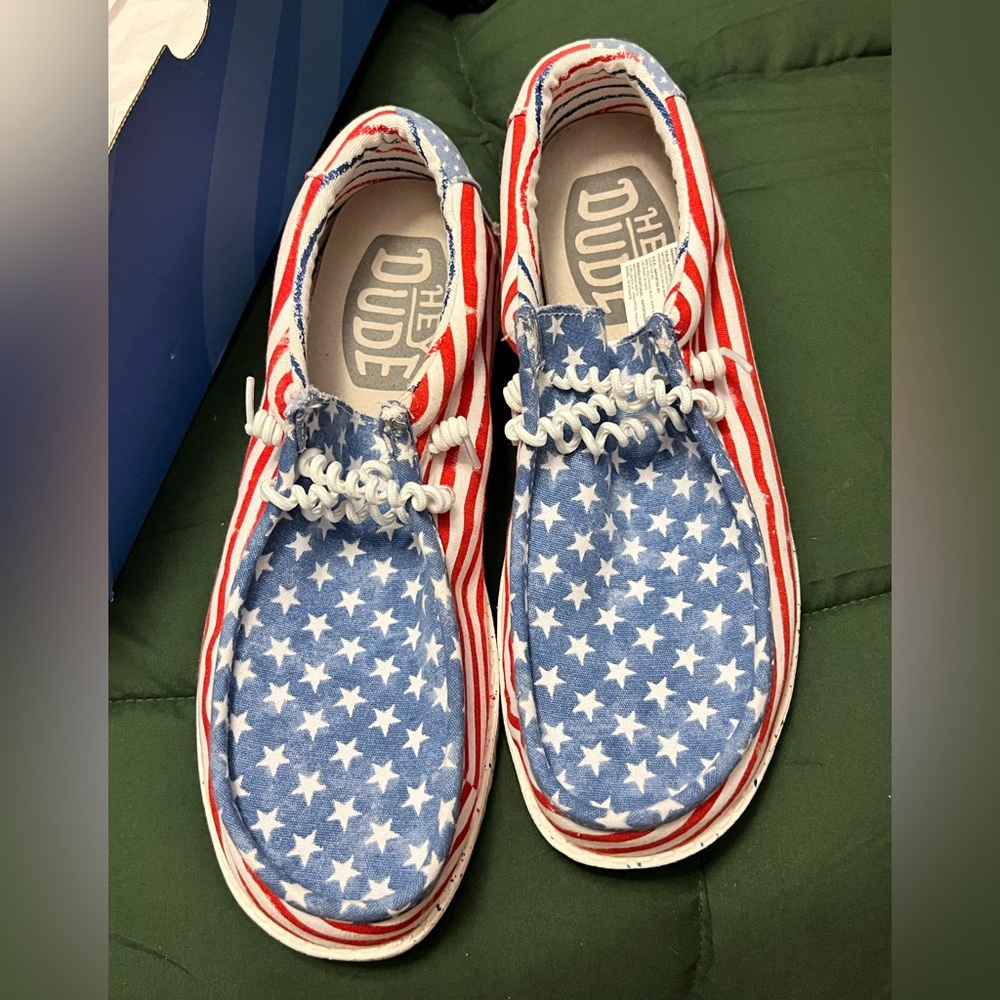 Hey Dude's Men Patriotic Star and Stripe Sneakers